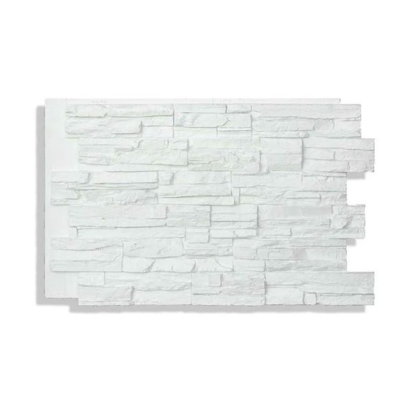 Laguna Lake Faux Stone Panel - Snow White - 24