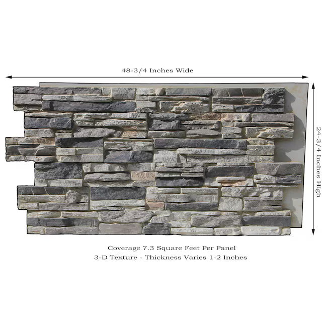 Laguna Lake Faux Stone Panel - Exmoore - 24"x36"