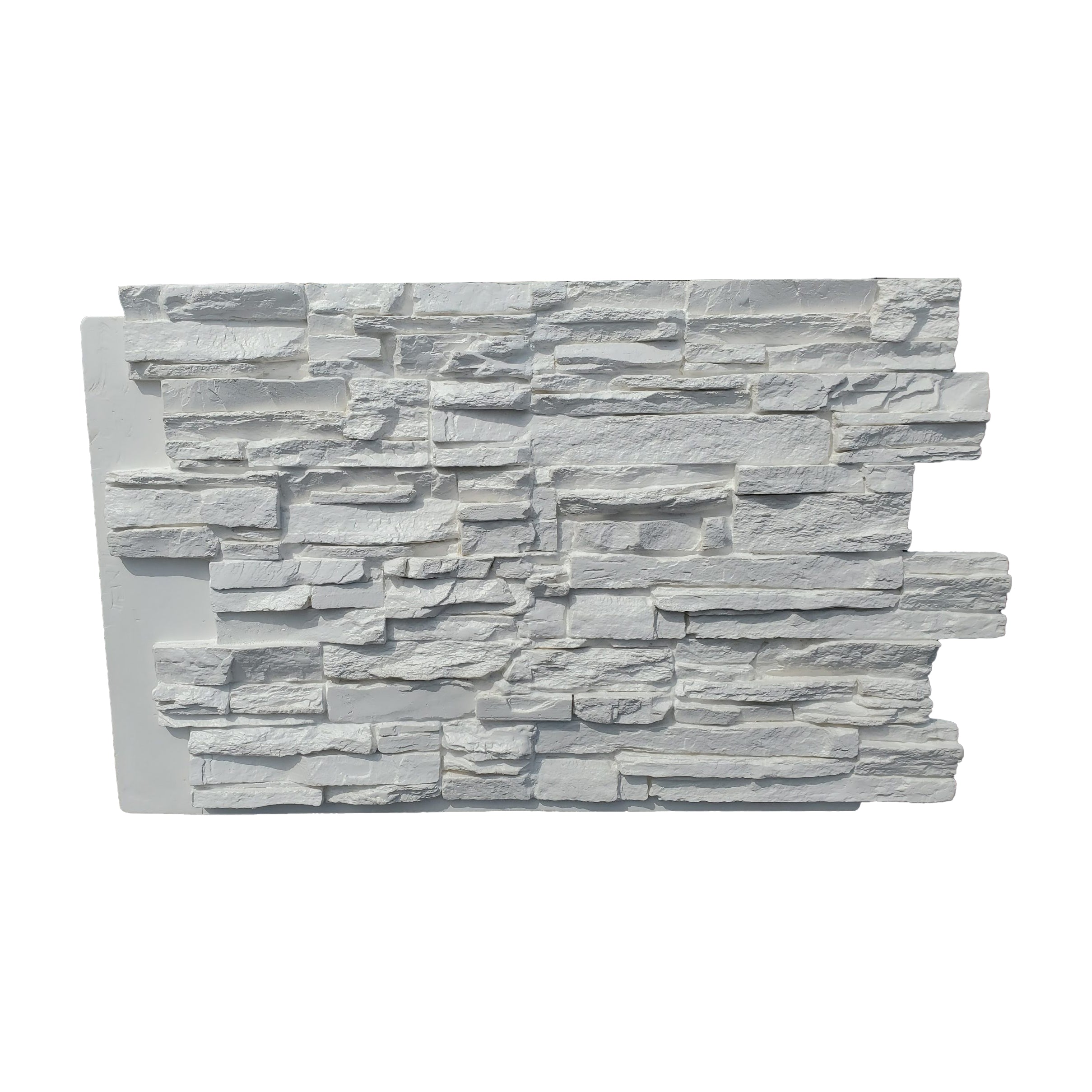 Laguna Lake Faux Stone Panel - White Glaze - 24